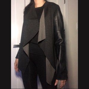 Stella and Jaime leather cardigan